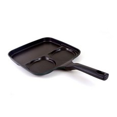 키친아트 계란후라이팬 IH 인덕션 사각형 3구 후라이팬27cm, 1개, 27cm