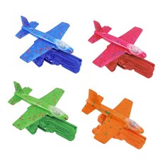 어린이 야외놀이 LED 불빛 미니 에어 글라이더 슈팅건 비행기