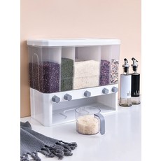 시리얼 디스펜서 곡물 보관함 오트밀 간편 분배기 가정용, 1개, 기본 색상