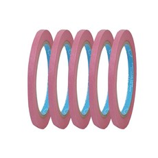 유로피안 이태리 마스킹 테이프 핑크 분홍 10mm, 5개