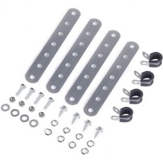 오일 쿨러 금속 장착 브래킷 키트 34인치 쿨러용 LPD47391 저압 강하 40k 변속기 쿨러와 호환, 오일 쿨러 금속 장착 브래킷 키트 34인치 쿨러용 LP