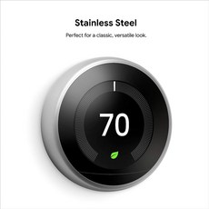 네스트 학습형 스마트 조절기 실버 조절 에너지 사이즈 스틸 스피커 에디션 24년형, Nest 3세대 스텐실버 세금