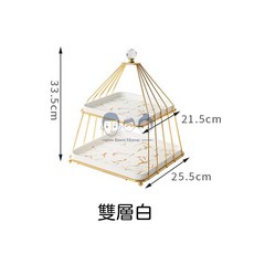 三層點心盤杯子托盤蛋糕盤高腳托盤點心架杯子蛋糕托盤水果盤蛋糕台點心盤甜點架點心托盤甜點盤子蛋糕架蛋糕盤子白色托盤居家收納, 1個, 白色雙層蛋糕架