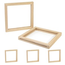 아크릴 나무액자 투명 20*20 그리기 수업재료, 5개, 우드