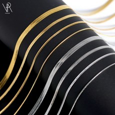 VARAM 써지컬스틸 뱀줄 스네이크 레이어드 목걸이