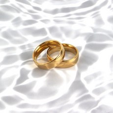 [GB가빈스토어] 금색 써지컬스틸 티타늄반지 데일리반지 심플반지 심플커플링