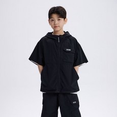 내셔널지오그래픽 키즈 K262UJP810 어드벤처 에어로벤트 벤틸 후드 점퍼 CARBON BLACK 960640