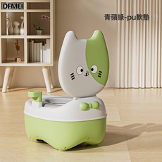 DFMEI 兒童便盆坐便器3-5歲寶寶馬桶防側翻新款座便器家用尿盆小孩尿桶, 綠色硬墊無音樂:如圖