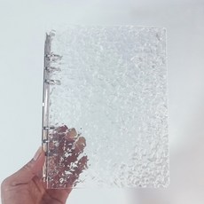 A5 A8 홀더 투명 DIY 바인더 탈부착 카드북 물결무늬 루즈리프 포토앨범, 01-Only Shell