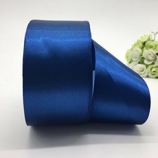웨딩 크리스마스 파티 장식 바느질 리본 5 야드 새틴 용품 DIY 50mm 네이비 공예 블루, N y blue
