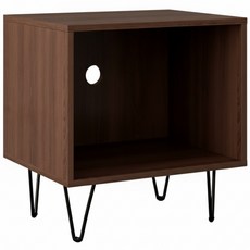 우드 턴테이블 선반 엘피판 수납장 LP 거치대 협탁 받침대 레코드 꽂이 보관함 장식장 매거진랙 턴테이블장, 월넛 우드 필름