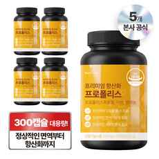 뉴트리정 프리미엄 항산화 프로폴리스 대용량, 5개, 300정