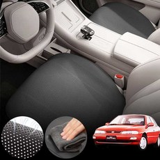 기아 세피아2 1.5 1.8 차량용 초슬림 통풍 시트 커버 블랙 2개 세트