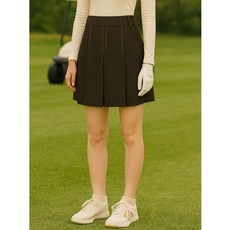 맥케이슨 여성 가죽트리밍 플리츠 큐롯 브라운 MDW3PC603BRO 1023061