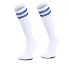 SOCCERSOUL 多色可選運動足球襪, 白色藍邊(下5得6雙), 1個