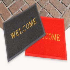 신명나는 현관 출입구 매트 1p 신발털이매트, 레드