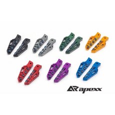 【King Moto】APEXX飛旋踏板 鋁合金後座踏板, 黑色