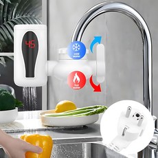 2026 가열 수도꼭지 온수 탱크리스 온수기 전기 주방 빠른 3000W, 유럽 연합, White EU Plug