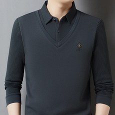 투니스 남성 패션 캐주얼 긴소매 티셔츠