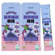블루베리퓨레 페루산 블루베리 100% 짜먹는 퓨레 스틱, 2개, 280ml