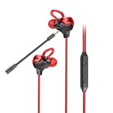 GM 吃雞遊戲電競有線耳機, G3000紅色[3.5MM], 如圖