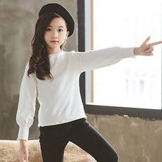 韓系女童打底衫 甜美彈力春秋款T恤