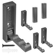 Luomorgo 골드 접이식 코트 후크 6개 - 코트 스카프 및 가방용 튼튼한 아연 합금 벽 후크 입구 및 욕실 정리용 걸 수 있는 옷장 후크, 회색