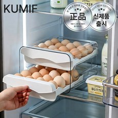 쿠미프 신선 에그픽 2단 계란 트레이 서랍형, 1개, 화이트