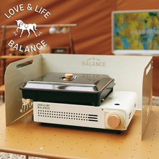 LOVE & LIFE BALANCE 多功能卡式爐 戶外便攜燒烤爐 家用瓦斯爐 附收納袋, 白色, 1箱