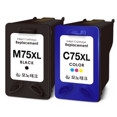 모노테크 삼성 호환잉크 세트 INK-M75 C75 XL, 1세트, 검정+컬러