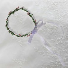 안개꽃 아기 화관 50일 100일 돌사진 행사 사진촬영 아기 조화 화관 단품, 핑크(pink)