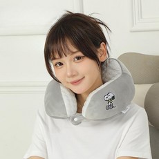 스누피목베개 정품 기내용 목쿠션 휴대용 U자형 여행용 차량, 네이비 목베개