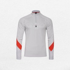 스파이더 남성 풋볼 프로웹 자카드 하프 집업 티셔츠 SPHPCNRL212MLGR 140985