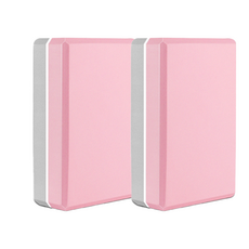 홈트피플 투톤 요가블럭 2P 홈트레이닝 필라테스 200g 7.5cm, 핑크