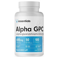 Bucked Up Alpha GPC 600mg | L Glycerylphosphorylcholine Non GMO Gluten Free Third Party Tested Cho