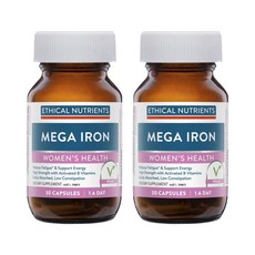 에티컬 뉴트리언츠 메가 철분제 임산부 Ethical Nutrients Mega Iron Vitamin B, 30정, 2개