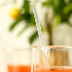 국산 사탕수수 빨대 일회용빨대개별포장, 6mm x 25cm, 1개