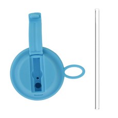 통조림 음료 맥주 및 주스를 위한 다채로운 실리콘 소다 캔 뚜껑 및 밀짚, 파란색