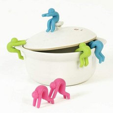 Spill Stopper 4팩 창의적인 실리콘 요리 도구 뚜껑 흘림 스토퍼 뚜껑 커버 팬 주방 도구용 (그린 및 핑크), Spill Stopper, 4팩 창의적인 실리콘 요리