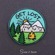 고흐 와일더니스 아이언 패치 모험 여행 자수 산악 캠핑 배지 문