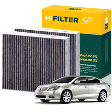하이필터 쉐보레 알페온 활성탄 자동차 에어컨필터, 2개, 알페온 (VS300) HI-H008