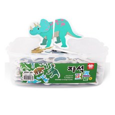 아리아띠 용기형 두조각 자석퍼즐 공룡, 1개