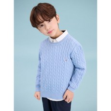 빈폴 키즈 빈폴 BEANPOLE KIDS 클래식 케이블 니트 스웨터 스카이 블루 (BI5151UE1Q)