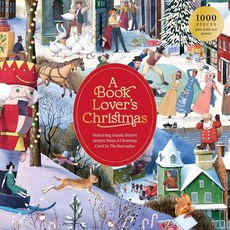 A Book Lover's Christmas 1000피스 직소 퍼즐 — 문학의 크리스마스 장면의 아름다운 삽화가 포함되어 있으며 좋아하는 캐릭터를 찾으세요!, A Book Lover s Christmas 1000피