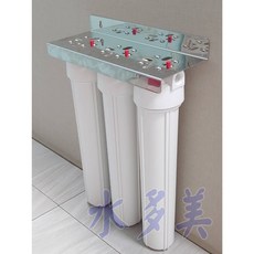 20吋小胖三道白鐵吊片水塔前置過濾器(4分/6分) - 適用商業、工業用途，含扳手, 1個, 3白杯,4分內牙