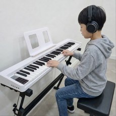 엘레오 전자 피아노 디지털 접이식 61건반, 블랙피아노, 1개