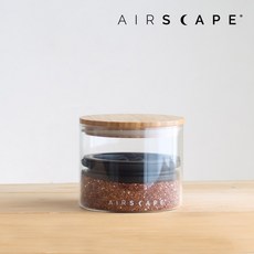 [공식총판] 에어스케이프 이중 밀폐용기 250g 원두 커피 보관통 용기 캐니스터, 1개, 스몰, 글라스 1개, 스몰, 글라스