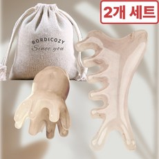 보르디 1+1 올인원 괄사 세트 문어괄사 만능괄사 두피 얼굴 승모근, 스너그 그레이, 1세트