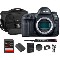 캐논 DSLR EOS 5D 마크 IV 카메라 바디 전용 - 풀프레임 30.44K 비디오 듀얼 픽셀 AF 및 내장 Wi-Fi 1483C002 숄더백 64GB 메모리 카드가 포함, Body Only