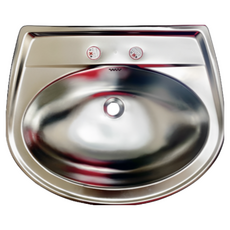 【DIY合作社】台製不鏽鋼臉盆 白鐵臉盆 洗臉盆 長42*寬51*高17, 金屬, 1個